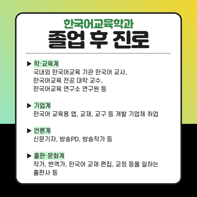 졸업 후 진로