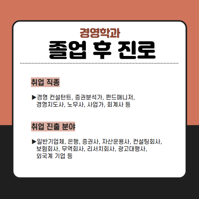 졸업 후 진로