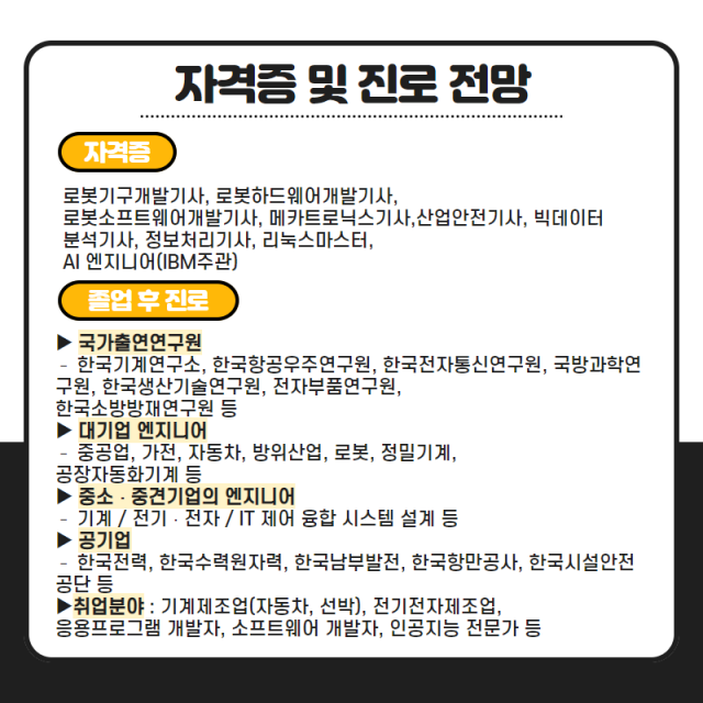 자격증 및 진로 전망