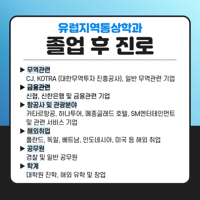 졸업후진로