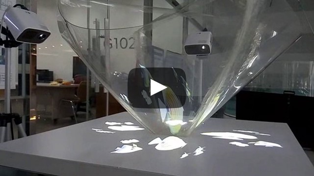 3D 홀로그램을 이용한 수족관 연출