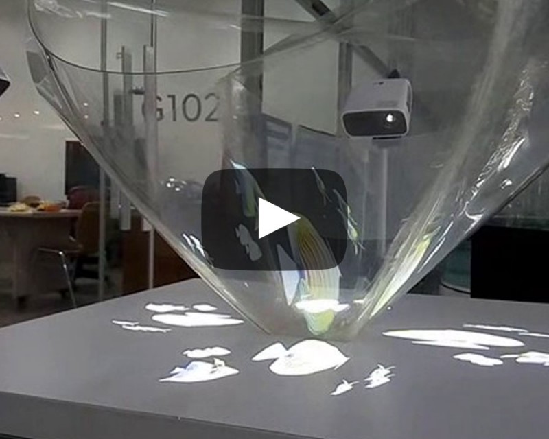 3D 홀로그램을 이용한 수족관 연출